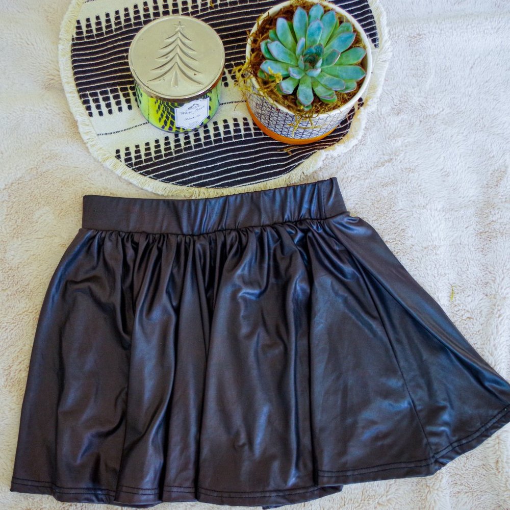 2/$20 Seduction Faux Leather Skirt